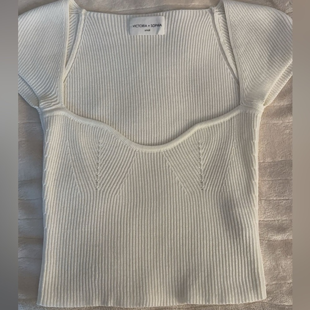 Victoria and Sophia white top